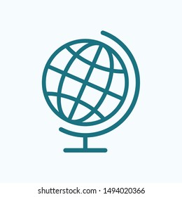 Earth icon. Globe vector illustration EPS10. Planet concept