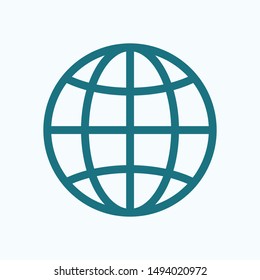 Earth icon. Globe vector illustration EPS10. Planet concept