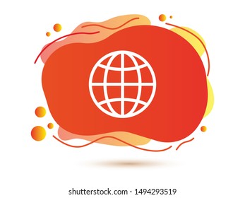 Earth icon. Globe vector illustration EPS10. Planet concept