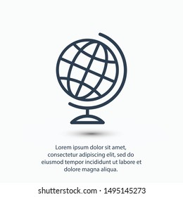 Earth icon. Globe vector illustration EPS10. Planet concept
