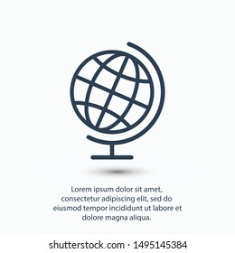 Earth icon. Globe vector illustration EPS10. Planet concept