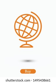 Earth icon. Globe vector illustration EPS10. Planet concept