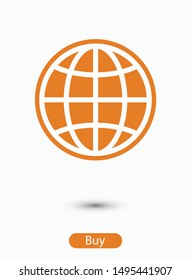 Earth icon. Globe vector illustration EPS10. Planet concept