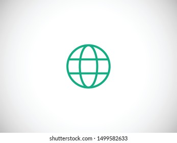 Earth icon. Globe vector illustration EPS10. Planet concept