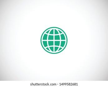 Earth icon. Globe vector illustration EPS10. Planet concept