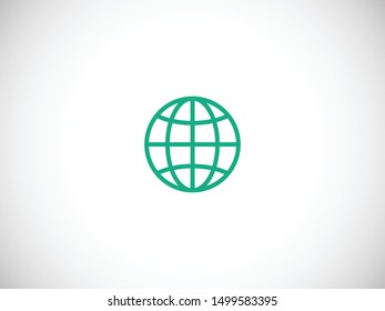 Earth icon. Globe vector illustration EPS10. Planet concept