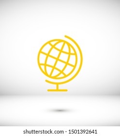 Earth icon. Globe vector illustration EPS10. Planet concept