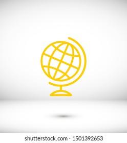 Earth icon. Globe vector illustration EPS10. Planet concept