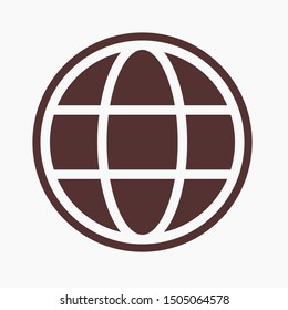 Earth icon. Globe vector illustration EPS10. Planet concept