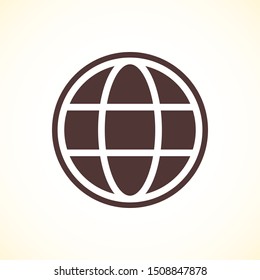Earth icon. Globe vector illustration EPS10. Planet concept