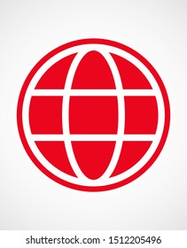 Earth icon. Globe vector illustration EPS10. Planet concept