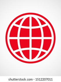 Earth icon. Globe vector illustration EPS10. Planet concept