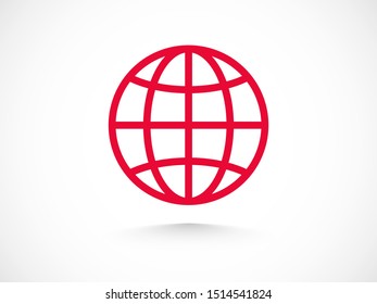 Earth icon. Globe vector illustration EPS10. Planet concept