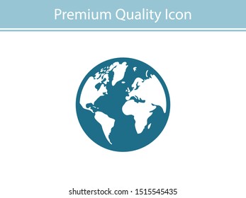Earth icon. Globe vector illustration EPS10. Planet concept