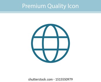 Earth icon. Globe vector illustration EPS10. Planet concept