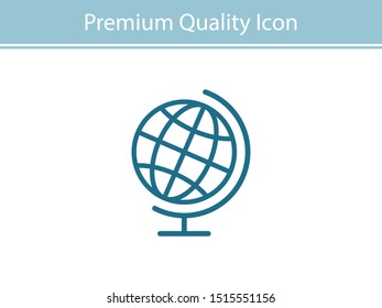 Earth icon. Globe vector illustration EPS10. Planet concept