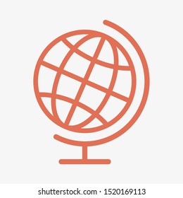 Earth icon. Globe vector illustration EPS10. Planet concept