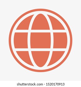 Earth icon. Globe vector illustration EPS10. Planet concept