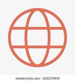 Earth icon. Globe vector illustration EPS10. Planet concept