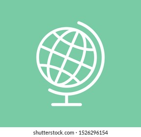 Earth icon. Globe vector illustration EPS10. Planet concept