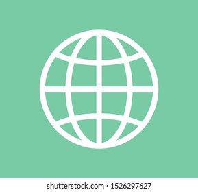 Earth icon. Globe vector illustration EPS10. Planet concept
