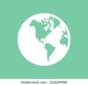 Earth icon. Globe vector illustration EPS10. Planet concept