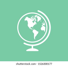 Earth icon. Globe vector illustration EPS10. Planet concept