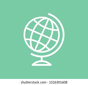 Earth icon. Globe vector illustration EPS10. Planet concept