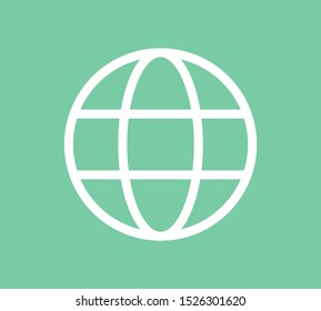Earth icon. Globe vector illustration EPS10. Planet concept