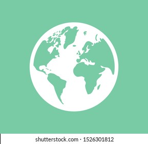 Earth icon. Globe vector illustration EPS10. Planet concept