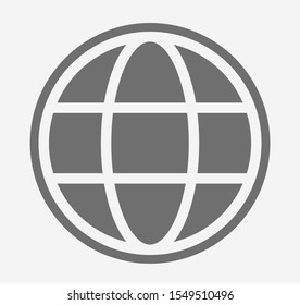 Earth icon. Globe vector illustration EPS10. Planet concept