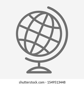 Earth icon. Globe vector illustration EPS10. Planet concept