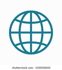Earth icon. Globe vector illustration EPS10. Planet concept
