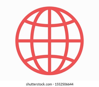 Earth icon. Globe vector illustration EPS10. 