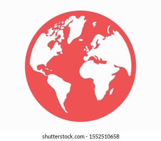 Earth icon. Globe vector illustration EPS10.