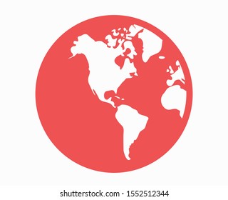 Earth icon. Globe vector illustration EPS10. 