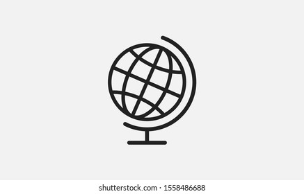 Earth icon. Globe vector illustration EPS10. Planet concept