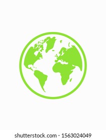 Earth icon. Globe vector illustration EPS10. Planet concept