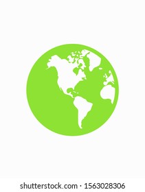 Earth icon. Globe vector illustration EPS10. Planet concept