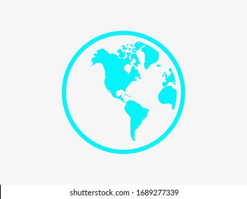 Earth icon. Globe vector illustration EPS10. Planet concept
