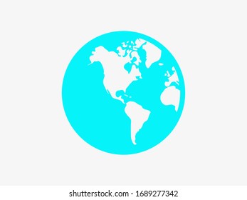 Earth icon. Globe vector illustration EPS10. Planet concept
