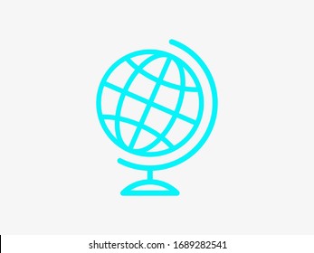 Earth icon. Globe vector illustration EPS10. Planet concept
