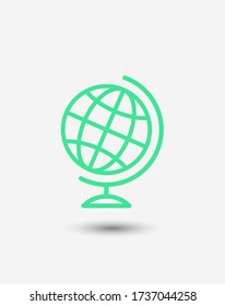 Icono de la Tierra. Ilustración vectorial de globo EPS10. Concepto de planeta