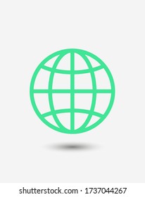 Earth icon. Globe vector illustration EPS10. Planet concept