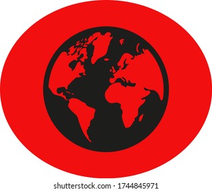 Earth icon. Globe vector illustration EPS10. Planet concept