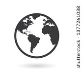 Earth icon. Globe icon. World icon. Flat style - stock vector.