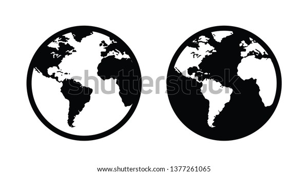 earth icon globe icon world icon stock vector royalty free 1377261065 https www shutterstock com image vector earth icon globe world flat style 1377261065