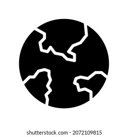 Icono de la Tierra, Icono de estilo glifo ilustración vectorial, Adecuado para sitio web, aplicación móvil, impresión, presentación, infografía y cualquier otro proyecto.
