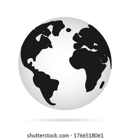 Earth icon. Graphic template. Vector illustration