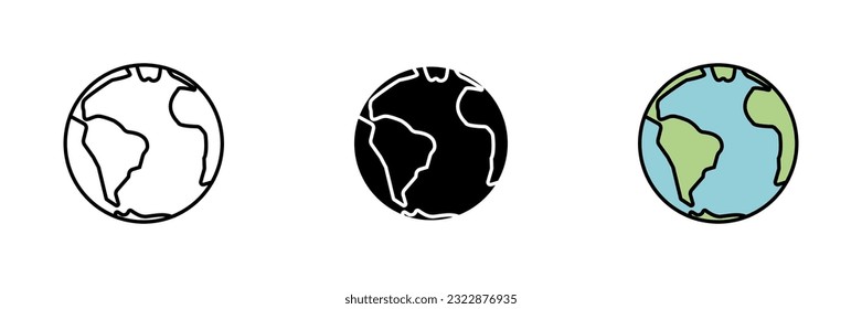 Earth Icon, An iconic representation of planet Earth, symbolizing the beauty, diversity, and interconnectedness of our planet.